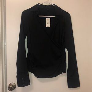 Express Design Studio Top w/ zipper on left side